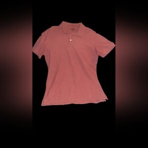 Mens like new Large Tall Orange with gray Foundry polo.